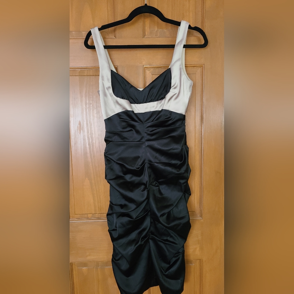 Black and Cream Cocktail Dress